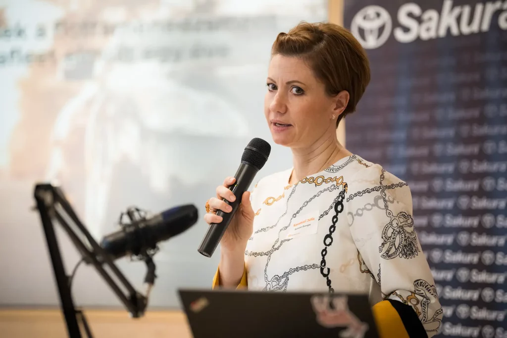 A Seacon Europe képviseletében Keveházi Júlia a Seafleet innovációit mutatta be